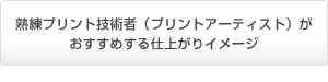 熟練プリント技術者（プリントアーティスト）がおすすめする仕上がりイメージ
