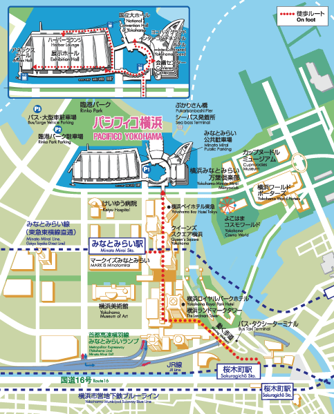 [図]パシフィコ横浜周辺マップ