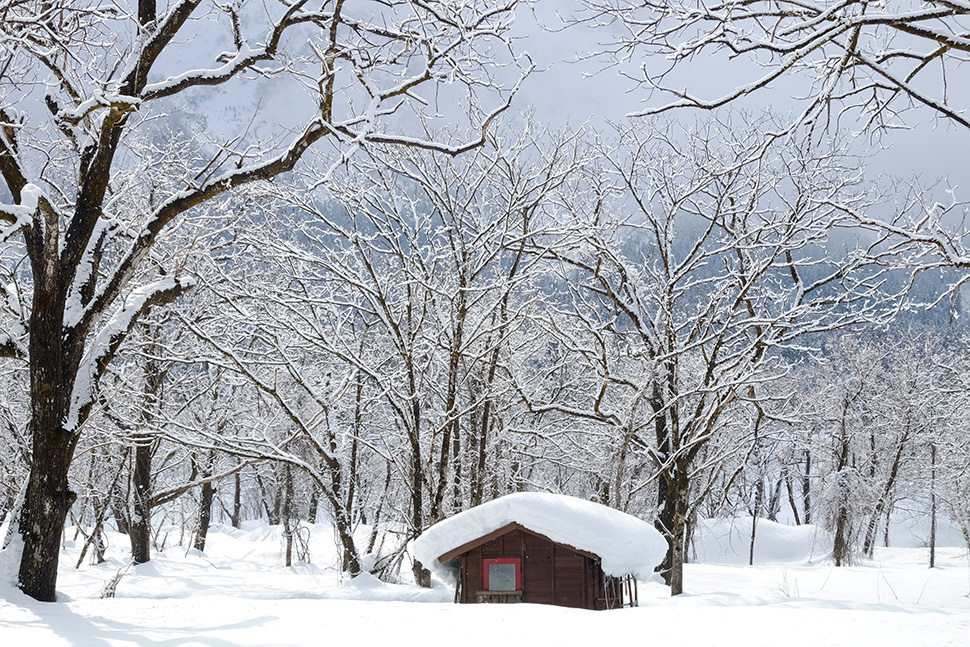 雪の中の小屋～新潟県南魚沼市～