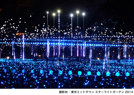 [写真]撮影地 ： 東京ミッドタウン スターライトガーデン 2014