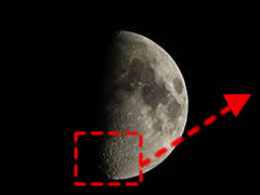 [写真]月の表面（クレーター）を撮ってみましょう
